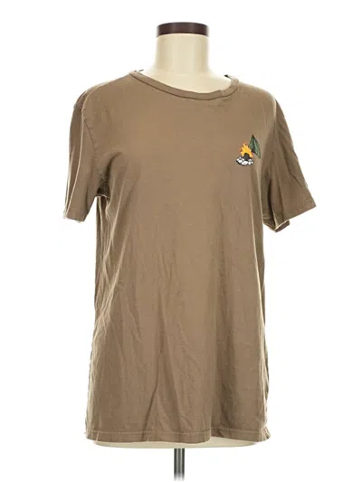 Pre-owned Assorted Brands Short Sleeve T-shirt In Brown
