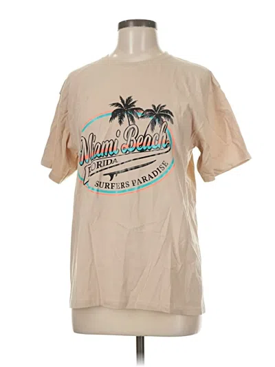 Pre-owned Assorted Brands Short Sleeve T-shirt In Brown