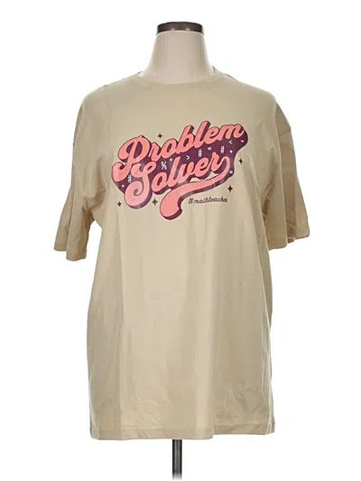 Pre-owned Assorted Brands Short Sleeve T-shirt In Brown