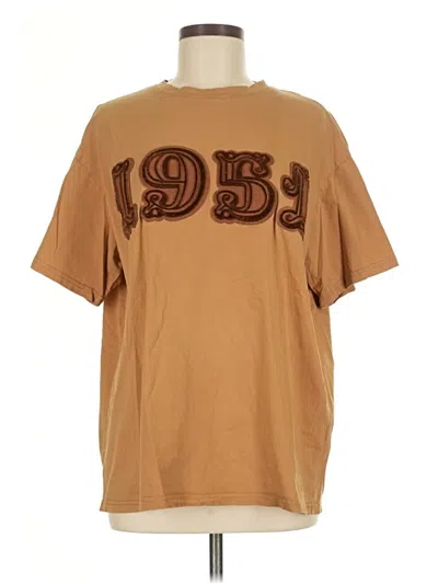 Pre-owned Assorted Brands Short Sleeve T-shirt In Brown