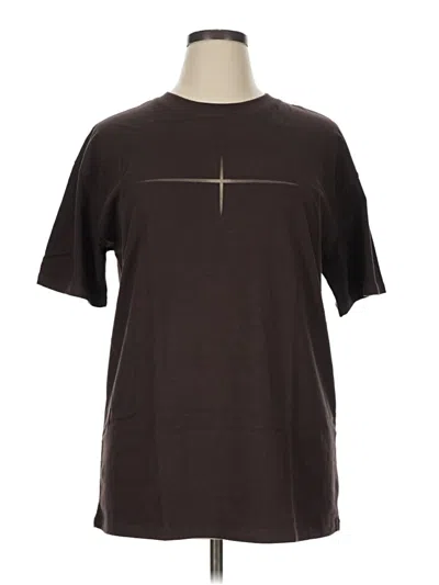 Pre-owned Assorted Brands Short Sleeve T-shirt In Brown