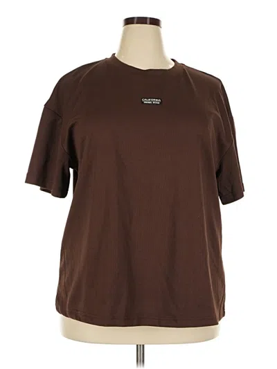 Pre-owned Assorted Brands Short Sleeve T-shirt In Brown
