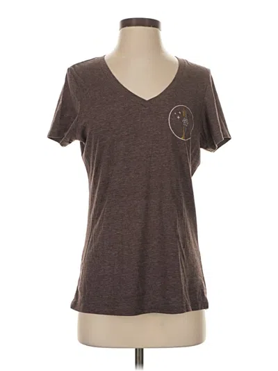 Pre-owned Assorted Brands Short Sleeve T-shirt In Brown