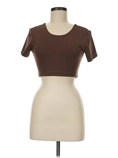 Pre-owned Assorted Brands Short Sleeve T-shirt In Brown