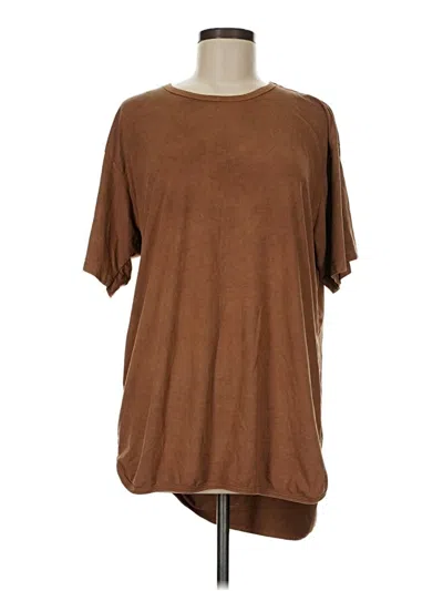 Pre-owned Assorted Brands Short Sleeve T-shirt In Brown