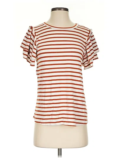 Pre-owned Assorted Brands Short Sleeve T-shirt In Brown