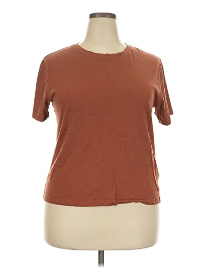 Pre-owned Assorted Brands Short Sleeve T-shirt In Brown
