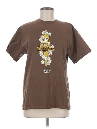 Pre-owned Assorted Brands Short Sleeve T-shirt In Brown