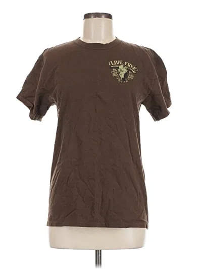 Pre-owned Assorted Brands Short Sleeve T-shirt In Brown