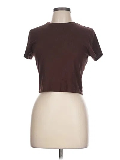 Pre-owned Assorted Brands Short Sleeve T-shirt In Brown