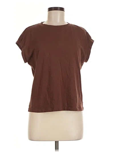Pre-owned Assorted Brands Short Sleeve T-shirt In Brown