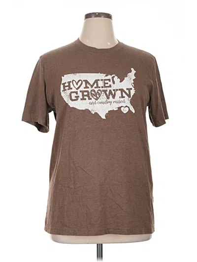 Pre-owned Assorted Brands Short Sleeve T-shirt In Brown