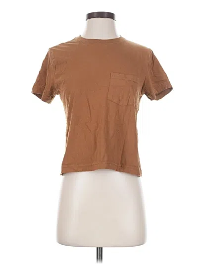 Pre-owned Assorted Brands Short Sleeve T-shirt In Brown
