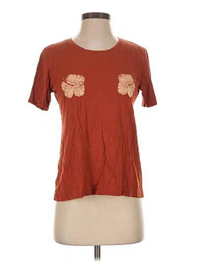 Pre-owned Assorted Brands Short Sleeve T-shirt In Brown