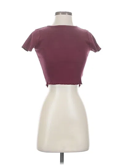 Pre-owned Assorted Brands Short Sleeve T-shirt In Burgundy