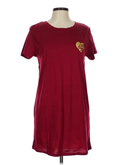 Pre-owned Assorted Brands Short Sleeve T-shirt In Burgundy