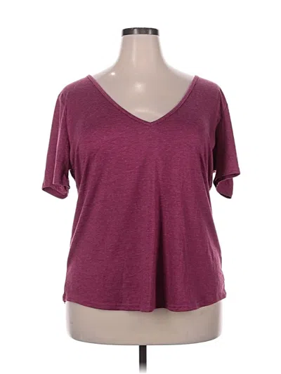 Pre-owned Assorted Brands Short Sleeve T-shirt In Burgundy