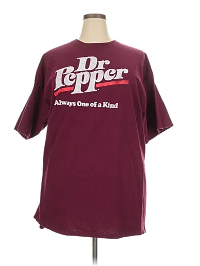 Pre-owned Assorted Brands Short Sleeve T-shirt In Burgundy