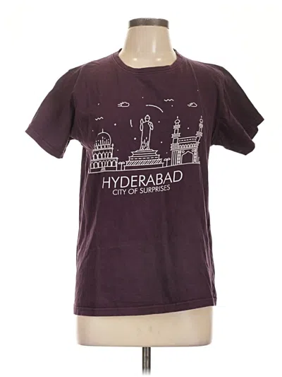 Pre-owned Assorted Brands Short Sleeve T-shirt In Burgundy