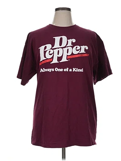 Pre-owned Assorted Brands Short Sleeve T-shirt In Burgundy