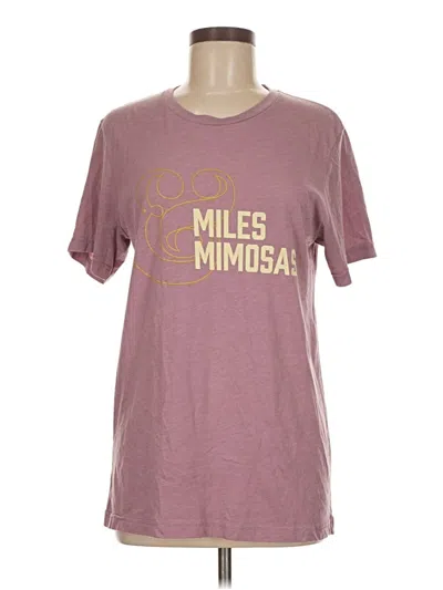 Pre-owned Assorted Brands Short Sleeve T-shirt In Burgundy