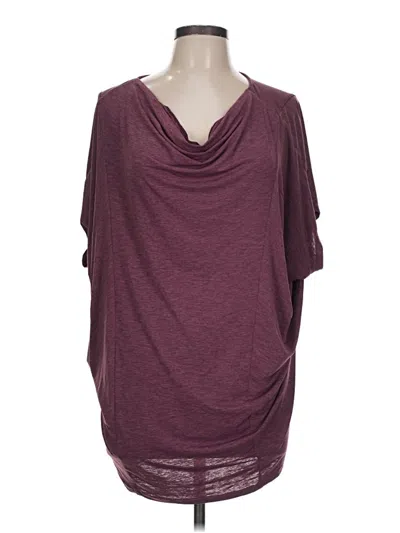 Pre-owned Assorted Brands Short Sleeve T-shirt In Burgundy
