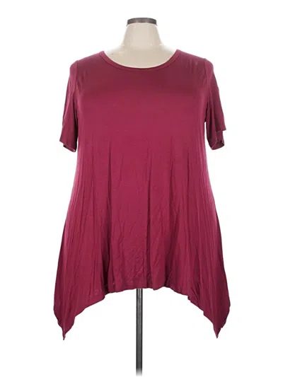 Pre-owned Assorted Brands Short Sleeve T-shirt In Burgundy