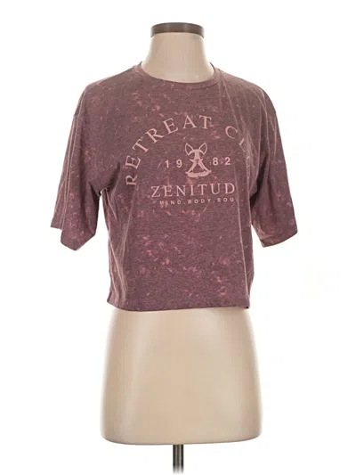 Pre-owned Assorted Brands Short Sleeve T-shirt In Burgundy