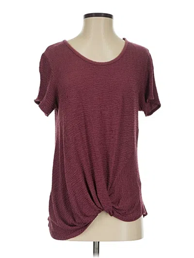 Pre-owned Assorted Brands Short Sleeve T-shirt In Burgundy