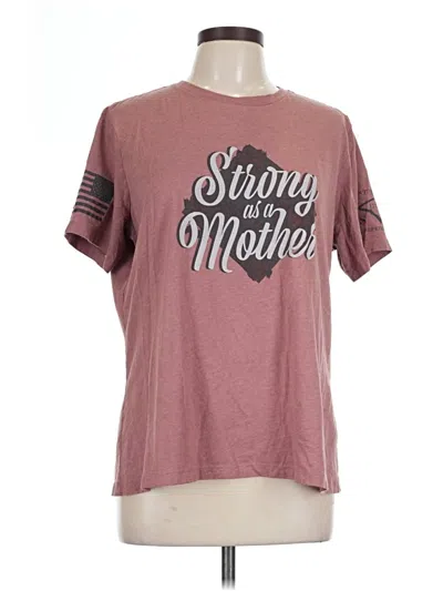 Pre-owned Assorted Brands Short Sleeve T-shirt In Burgundy