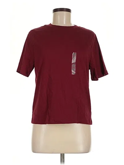 Pre-owned Assorted Brands Short Sleeve T-shirt In Burgundy