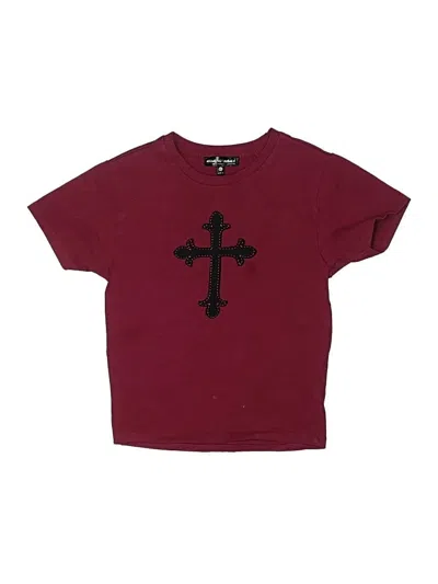 Pre-owned Assorted Brands Kids' Short Sleeve T-shirt In Burgundy
