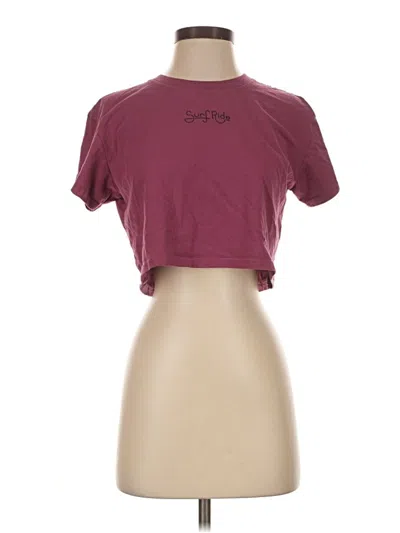 Pre-owned Assorted Brands Short Sleeve T-shirt In Burgundy