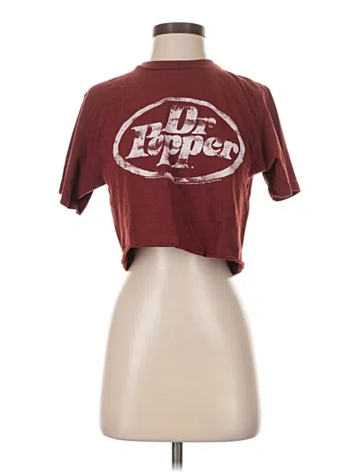 Pre-owned Assorted Brands Short Sleeve T-shirt In Burgundy