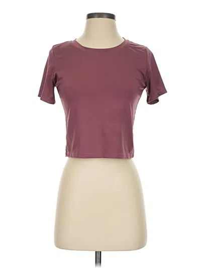Pre-owned Assorted Brands Short Sleeve T-shirt In Burgundy