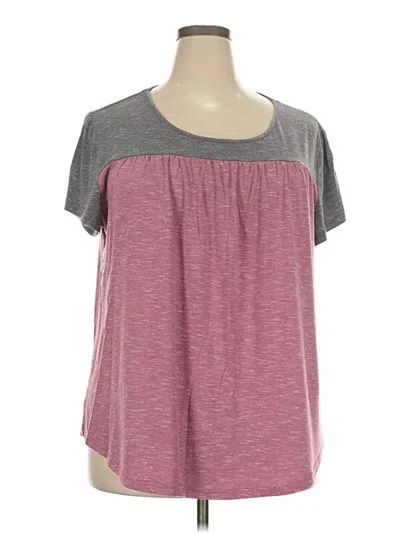 Pre-owned Assorted Brands Short Sleeve T-shirt In Burgundy