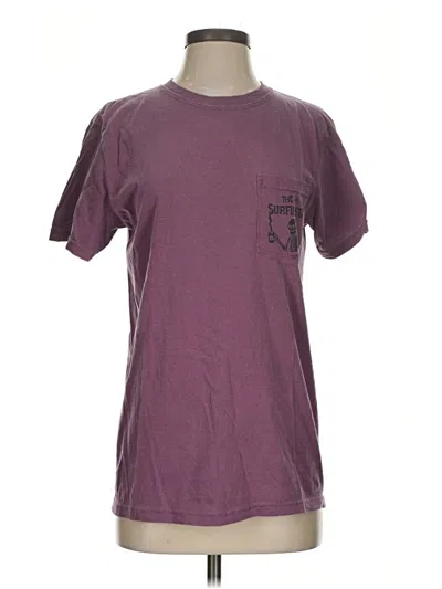 Pre-owned Assorted Brands Short Sleeve T-shirt In Burgundy