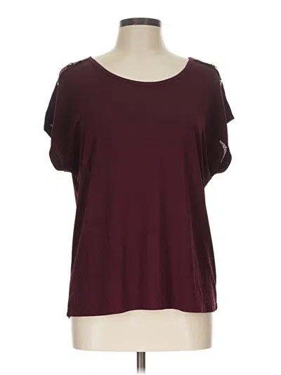 Pre-owned Assorted Brands Short Sleeve T-shirt In Burgundy