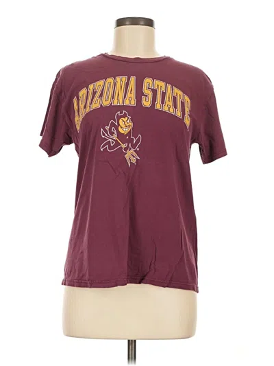 Pre-owned Assorted Brands Short Sleeve T-shirt In Burgundy