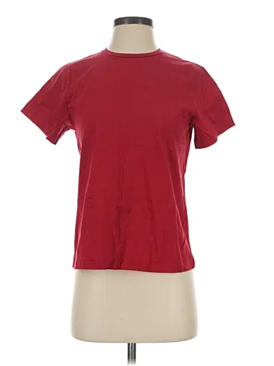 Pre-owned Assorted Brands Short Sleeve T-shirt In Burgundy