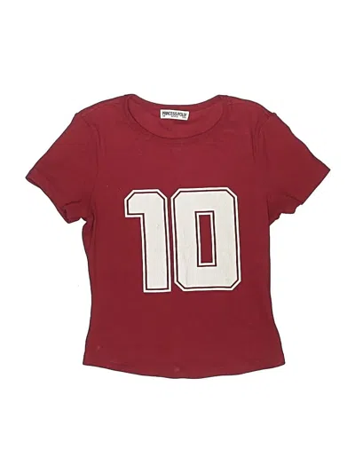 Pre-owned Assorted Brands Kids' Short Sleeve T-shirt In Burgundy
