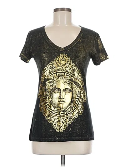 Pre-owned Assorted Brands Short Sleeve T-shirt In Gold