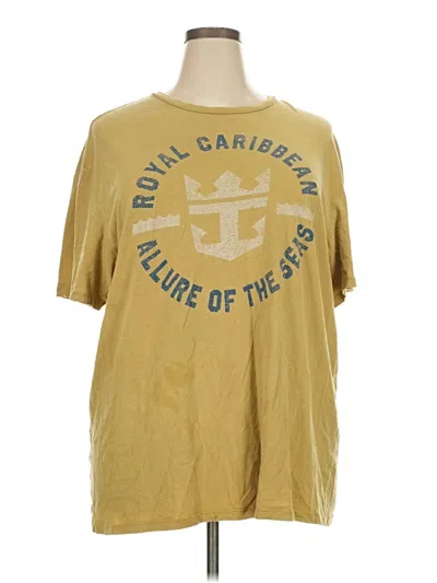Pre-owned Assorted Brands Short Sleeve T-shirt In Gold
