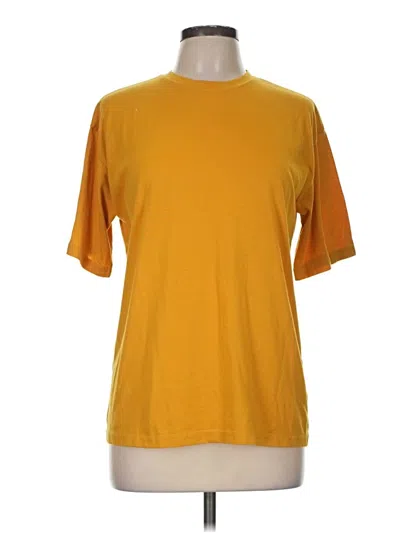 Pre-owned Assorted Brands Short Sleeve T-shirt In Gold