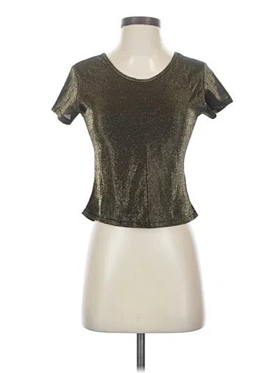 Pre-owned Assorted Brands Short Sleeve T-shirt In Gold