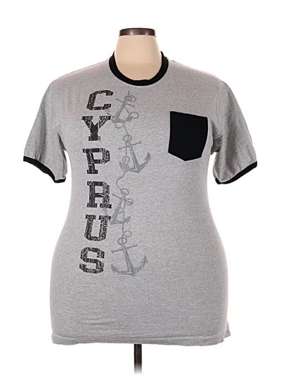 Pre-owned Assorted Brands Short Sleeve T-shirt In Gray