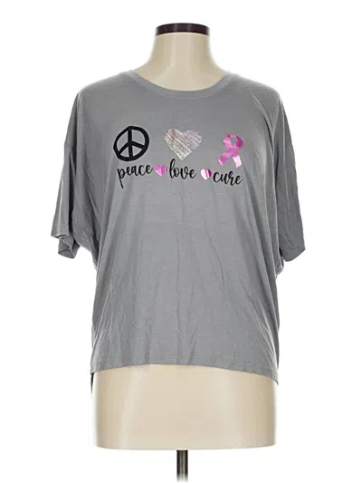 Pre-owned Assorted Brands Short Sleeve T-shirt In Gray