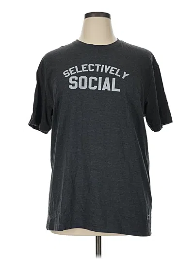 Pre-owned Assorted Brands Short Sleeve T-shirt In Gray
