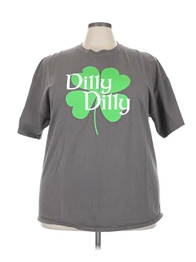 Pre-owned Assorted Brands Short Sleeve T-shirt In Gray
