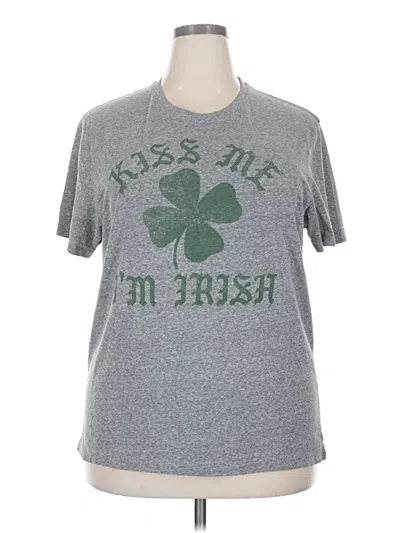 Pre-owned Assorted Brands Short Sleeve T-shirt In Gray
